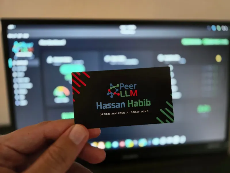 Decentralized AI Solutions — the card says exactly what the mission is.